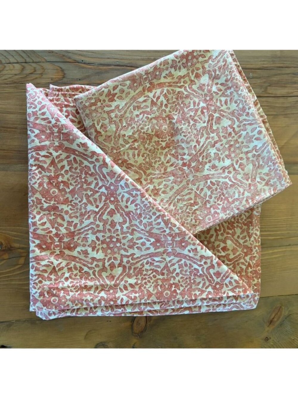 Ralph Lauren San Luca King Flat Sheet & 2 King Pillowcases Red Floral Italy